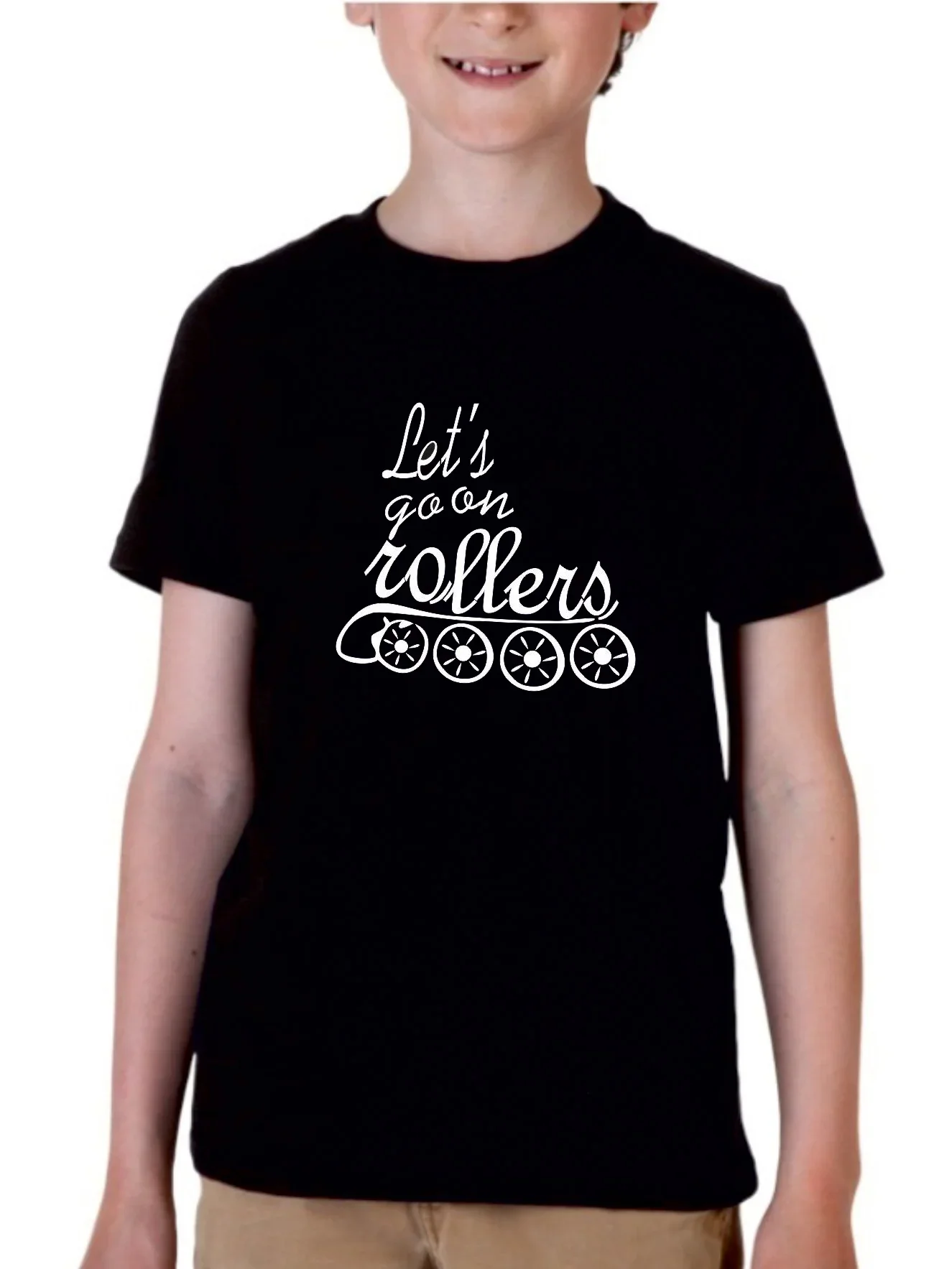 Φωτογραφία προϊόντος: Project and Progress Tshirt LETS GO ON ROLLERS black(white)