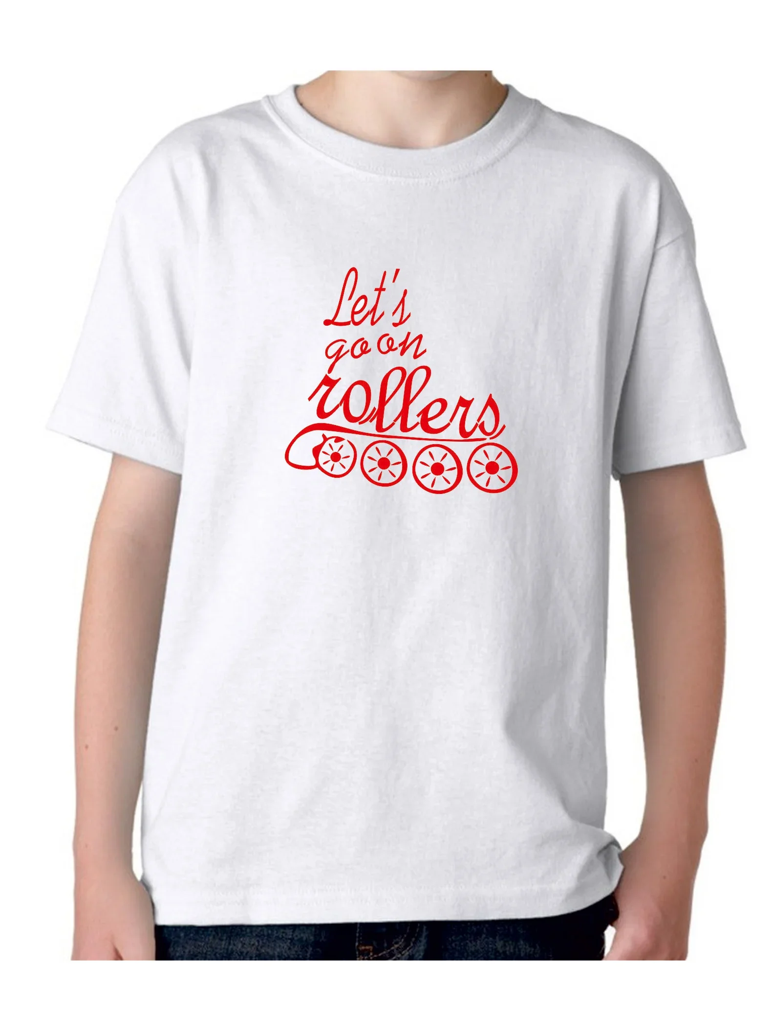 Φωτογραφία προϊόντος: Project and Progress Tshirt LETS GO ON ROLLERS white(red)