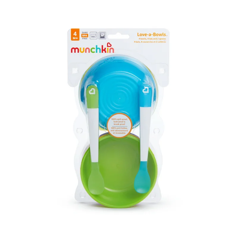 Φωτογραφία προϊόντος: Munchkin Σετ Μπολ-Κουτάλια Love a Bowls (4+2 τμχ)