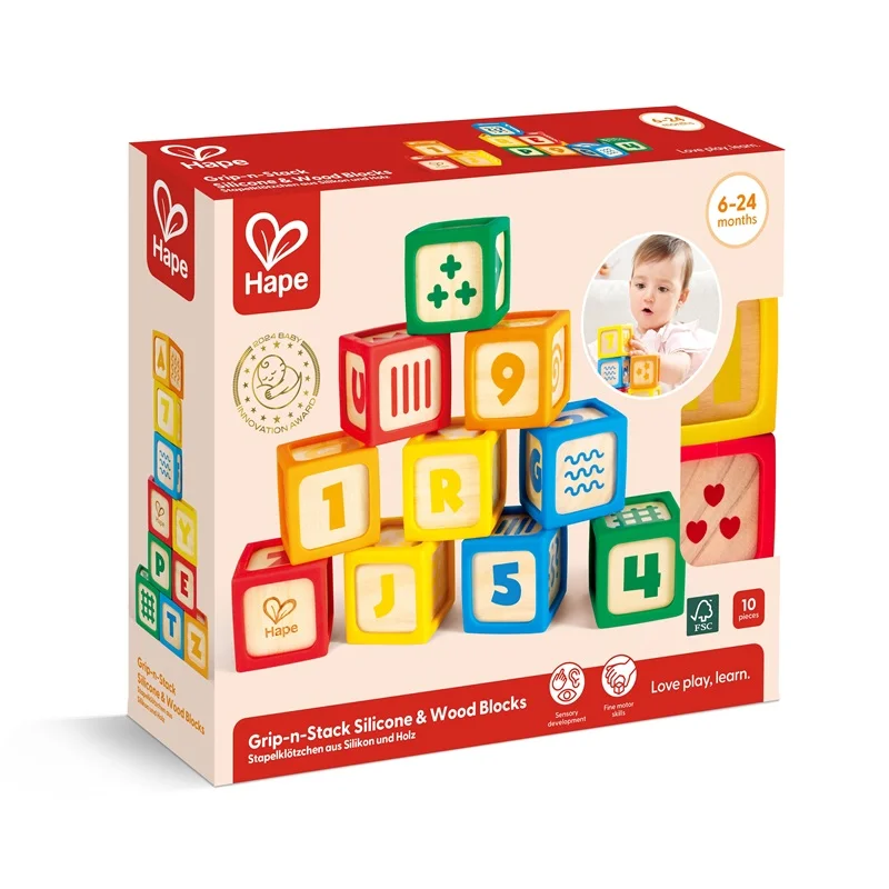 Φωτογραφία προϊόντος: Hape Early Explorer Ξύλινα Τουβλάκια Smart Start 10Τμχ (E0131K)