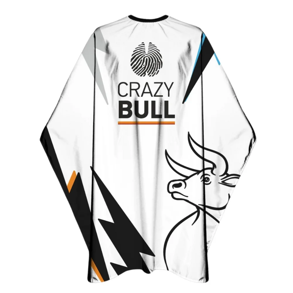 Φωτογραφία προϊόντος: Μπέρτα Κουρέματος Crazy Bull Barber Cape Taurus White