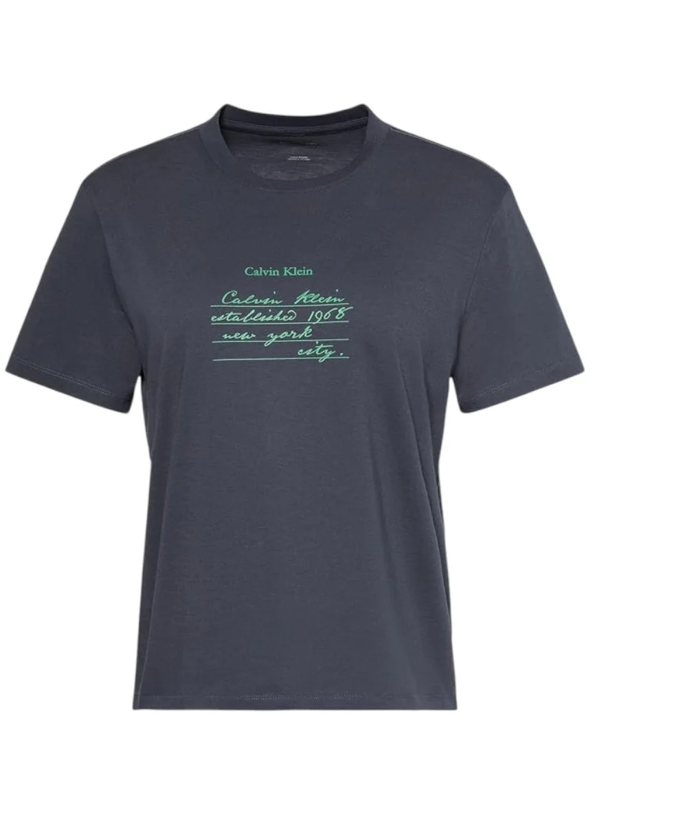 Φωτογραφία προϊόντος: Calvin Klein - Γυναικείο T-Shirt SS Classic Handwriting Logo Tee LV047G800G-4XN Γκρι
