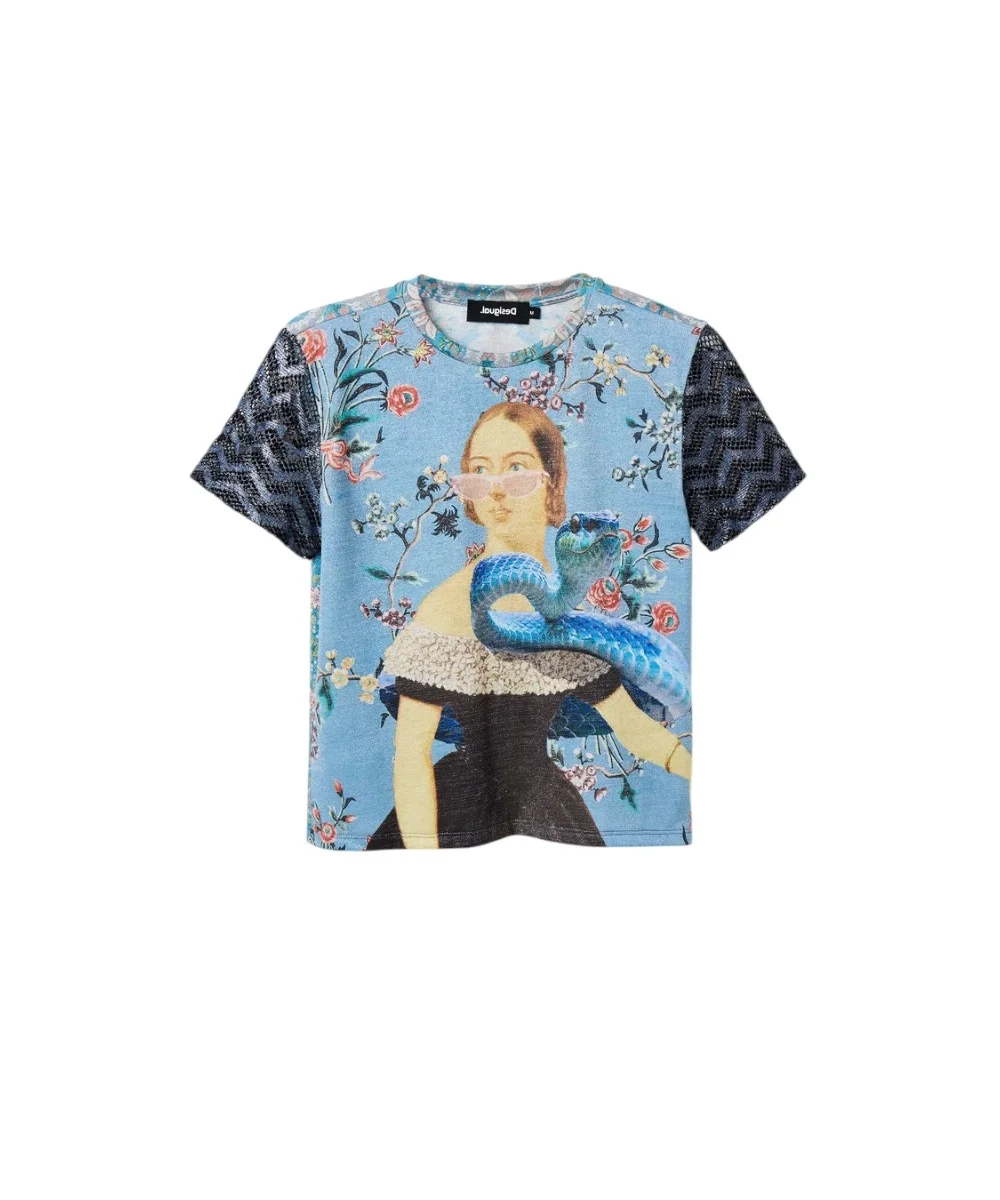 Φωτογραφία προϊόντος: Desigual - Γυναικείο T-shirt Filipa 23SWTKBA-5000 Γαλάζιο