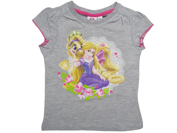 Φωτογραφία προϊόντος: ©DISNEY - ©DISNEY Καλοκαιρινά - PRINCESS ©DISNEY ΠΑΙΔΙΚΟ T-SHIRT RAPUNZEL PRINCESS 0446 - γκρι