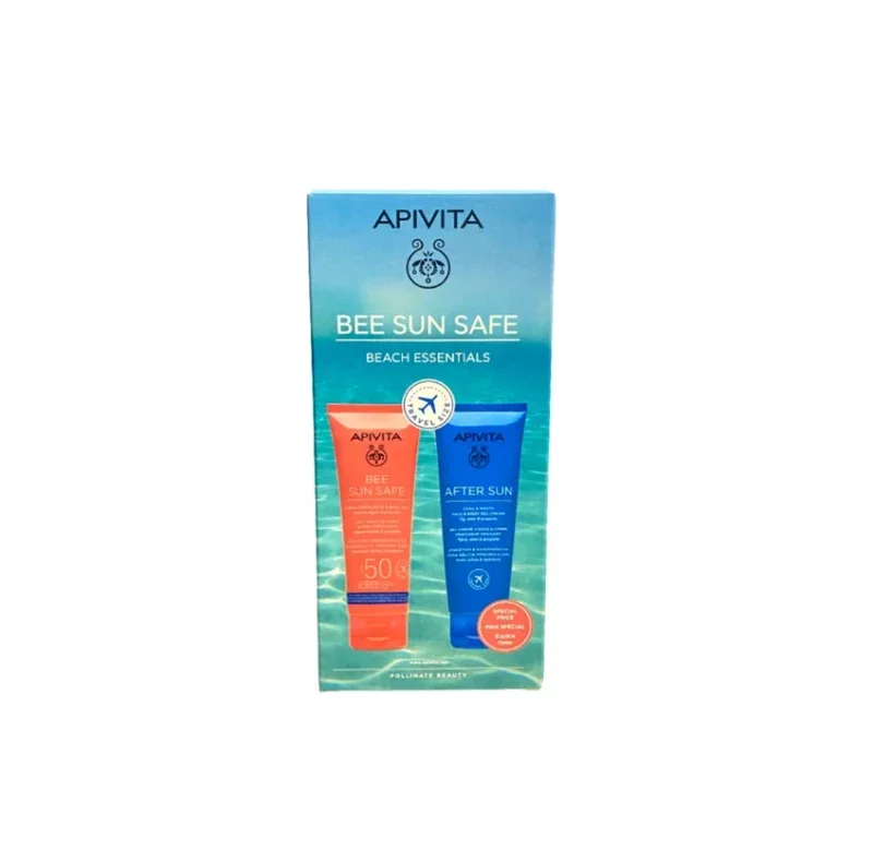 Φωτογραφία προϊόντος: Apivita Set Bee Sun Safe Hydra Fresh Face +amp; Body Milk SPF50 με Θαλάσσια Φύκη +amp; Πρόπολη 100ml + After Sun Cool +amp; Sooth Face +amp; Body Gel Cream με Σύκο - Αλόη +amp; Πρό