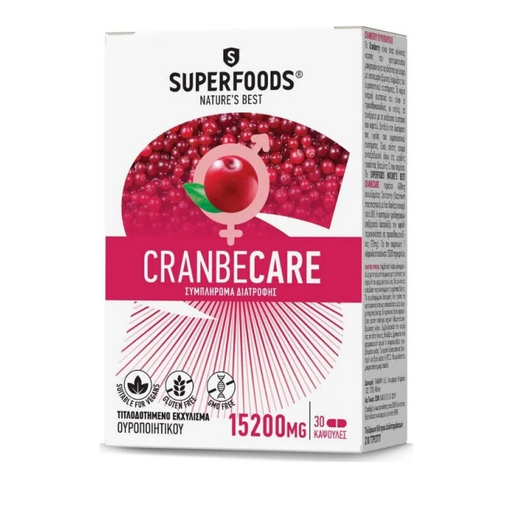 Φωτογραφία προϊόντος: Superfoods Cranbecare 15.200mg 30caps