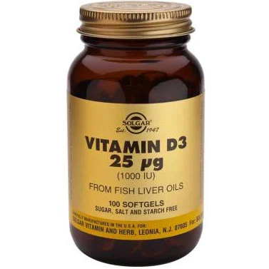 Φωτογραφία προϊόντος: Solgar D-3 1000IU Softgels -100tabs