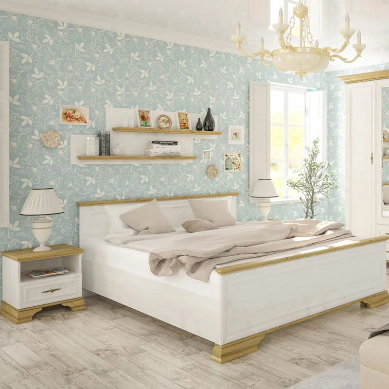 Φωτογραφία προϊόντος: Κομοδίνο Jaden pakoworld golden oak-λευκό antique 49x41x47εκ (x2)