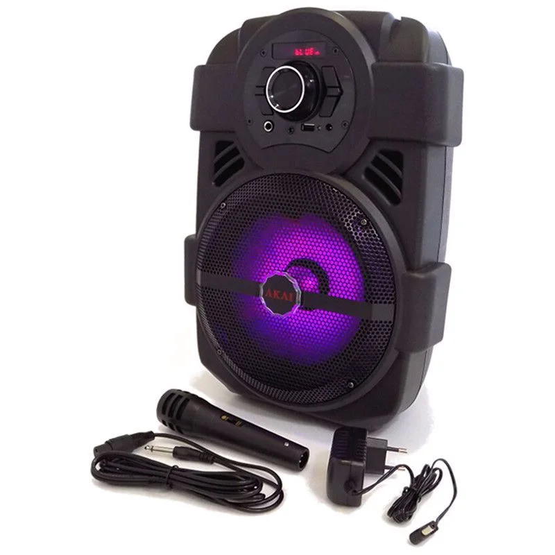 Φωτογραφία προϊόντος: Akai ABTS-808L (Φορητό Ηχείο Bluetooth Με Μικρόφωνο & Φωτισμός LED)
