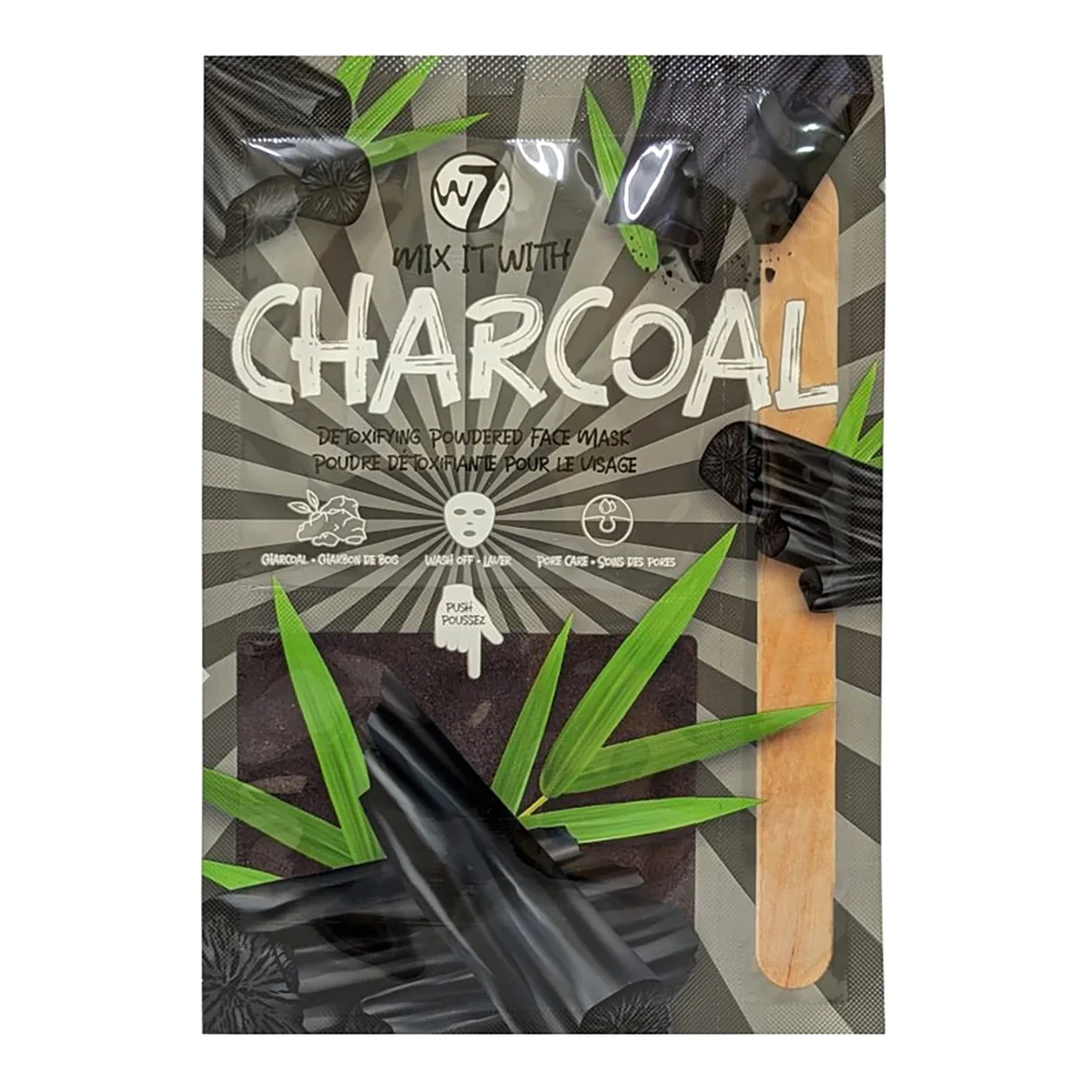 Φωτογραφία προϊόντος: W7 Cosmetics W7 Mix It With Charcoal - Detoxifying Powdered Face Mask (15gr & 0,7gr)