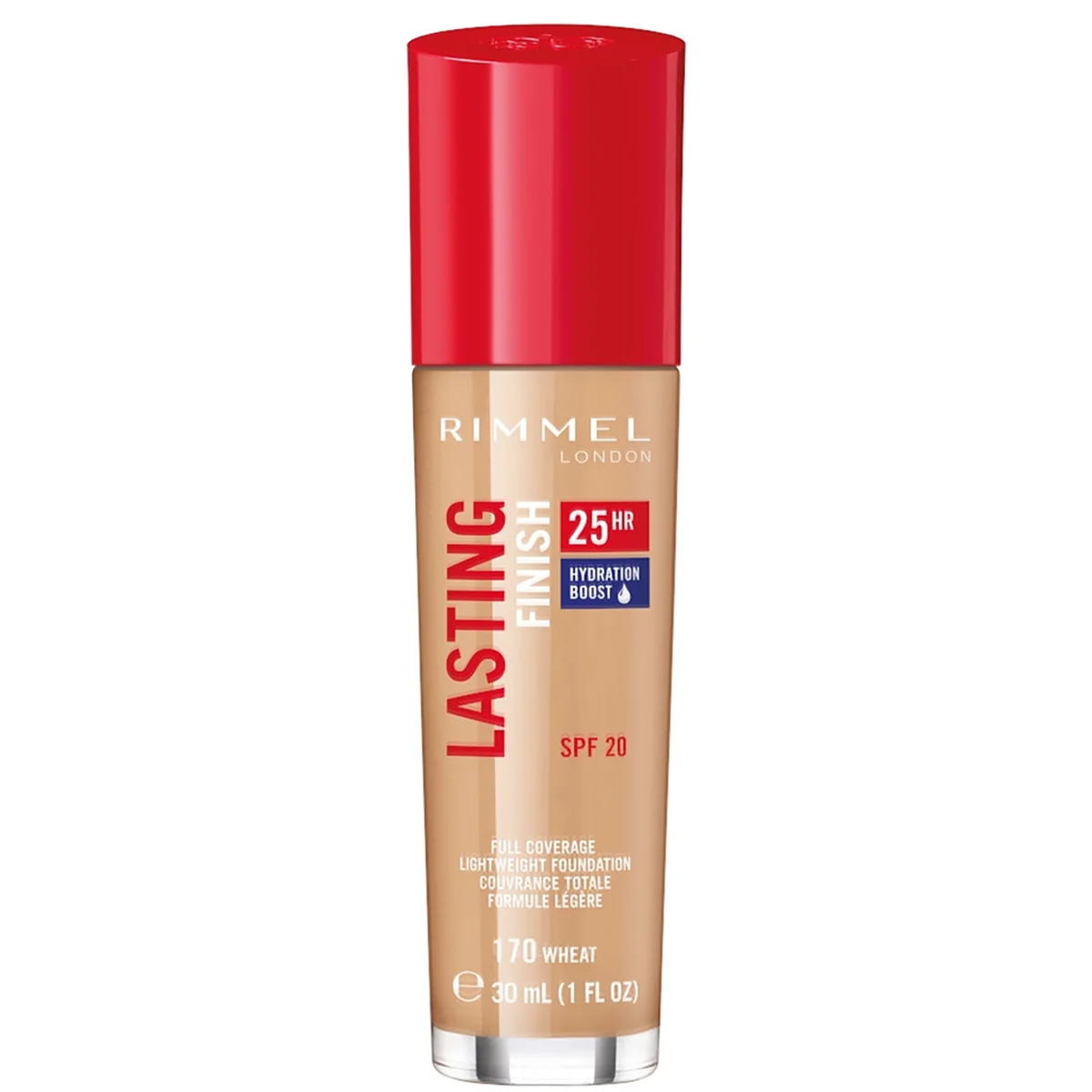 Φωτογραφία προϊόντος: Rimmel London Rimmel Lasting Finish 25HR Foundation With Comfort Serum - 170 Wheat (30ml)