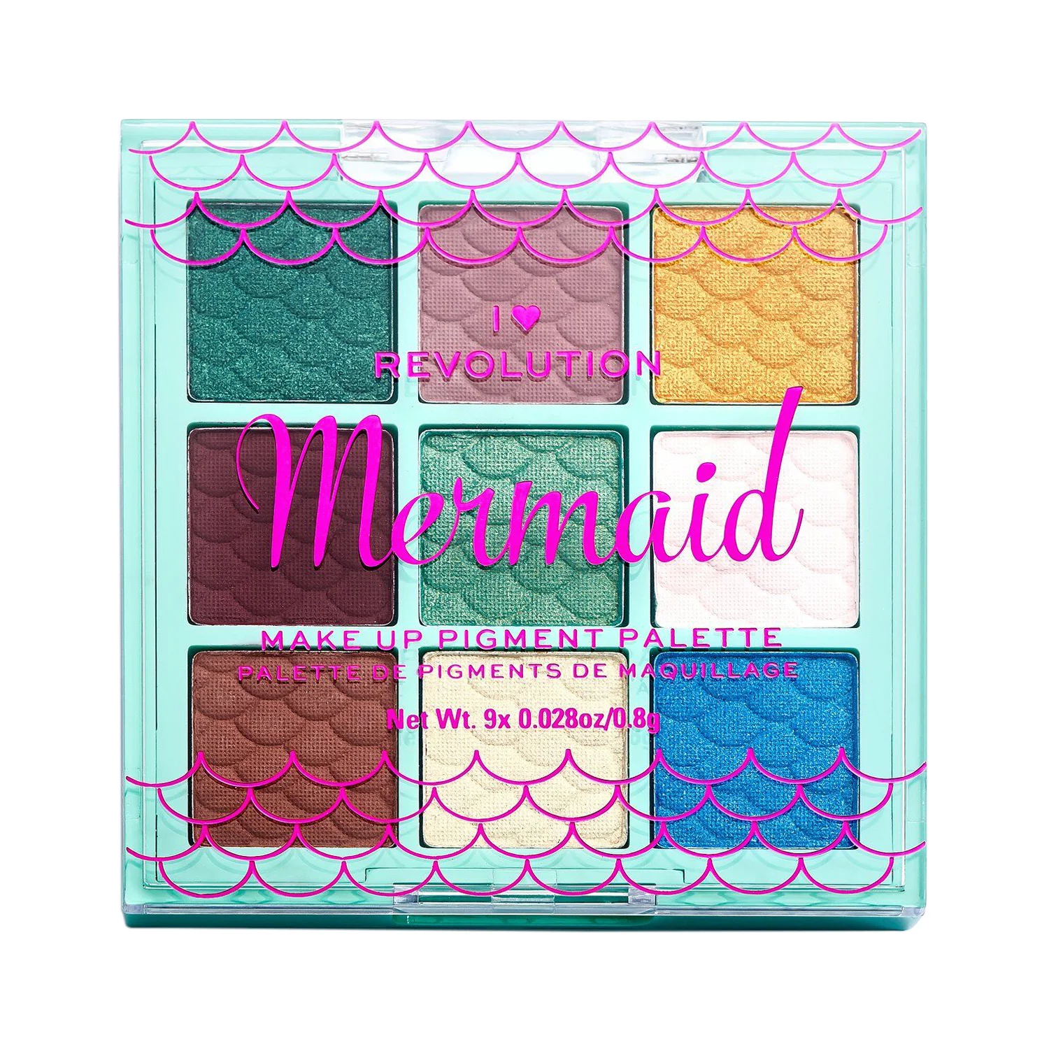 Φωτογραφία προϊόντος: Makeup Revolution I Heart Revolution Fantasy Makeup Pigment Palette - Mermaid (7,2gr)