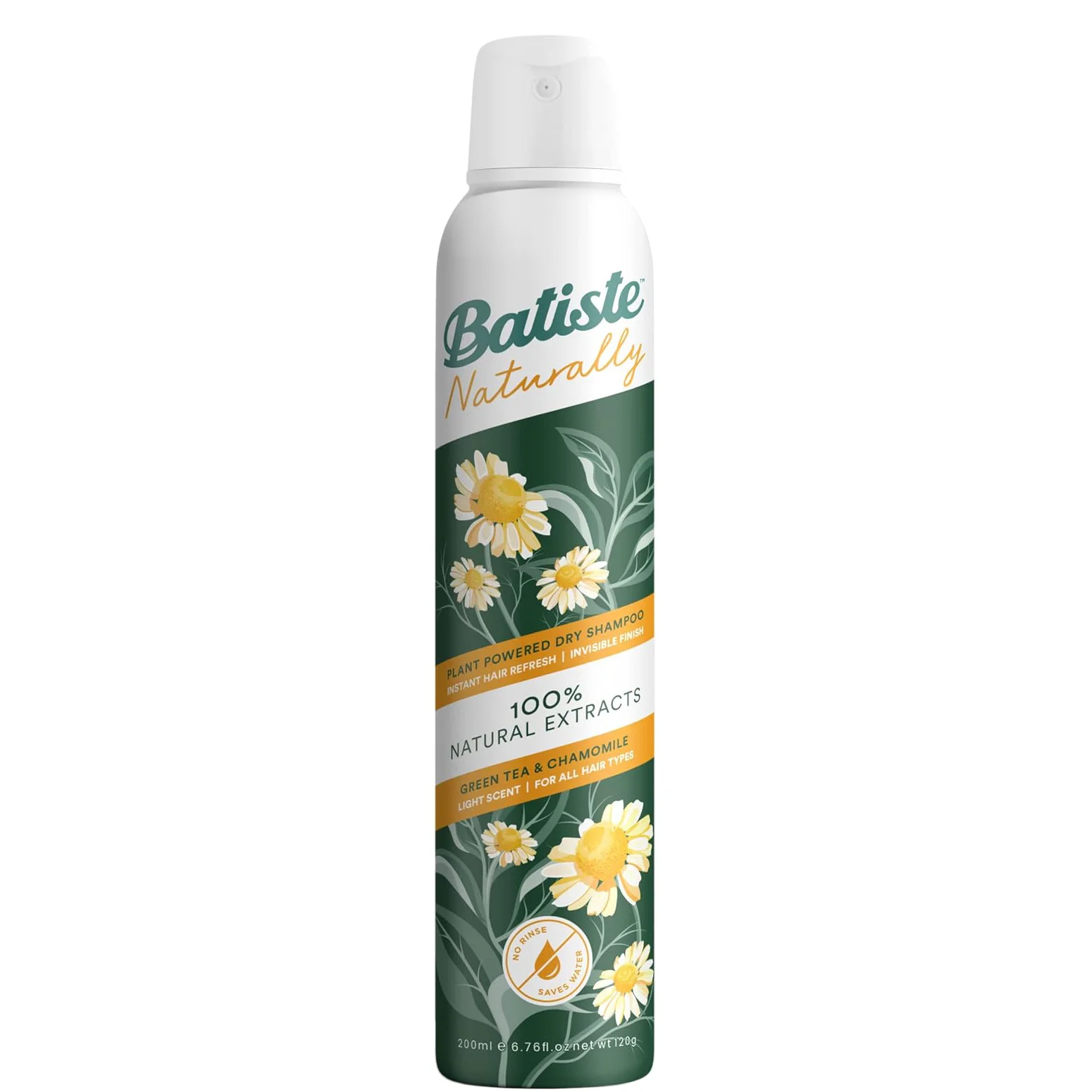Φωτογραφία προϊόντος: Batiste Naturally Eco Dry Shampoo - Green Tea & Chamomile (200ml)