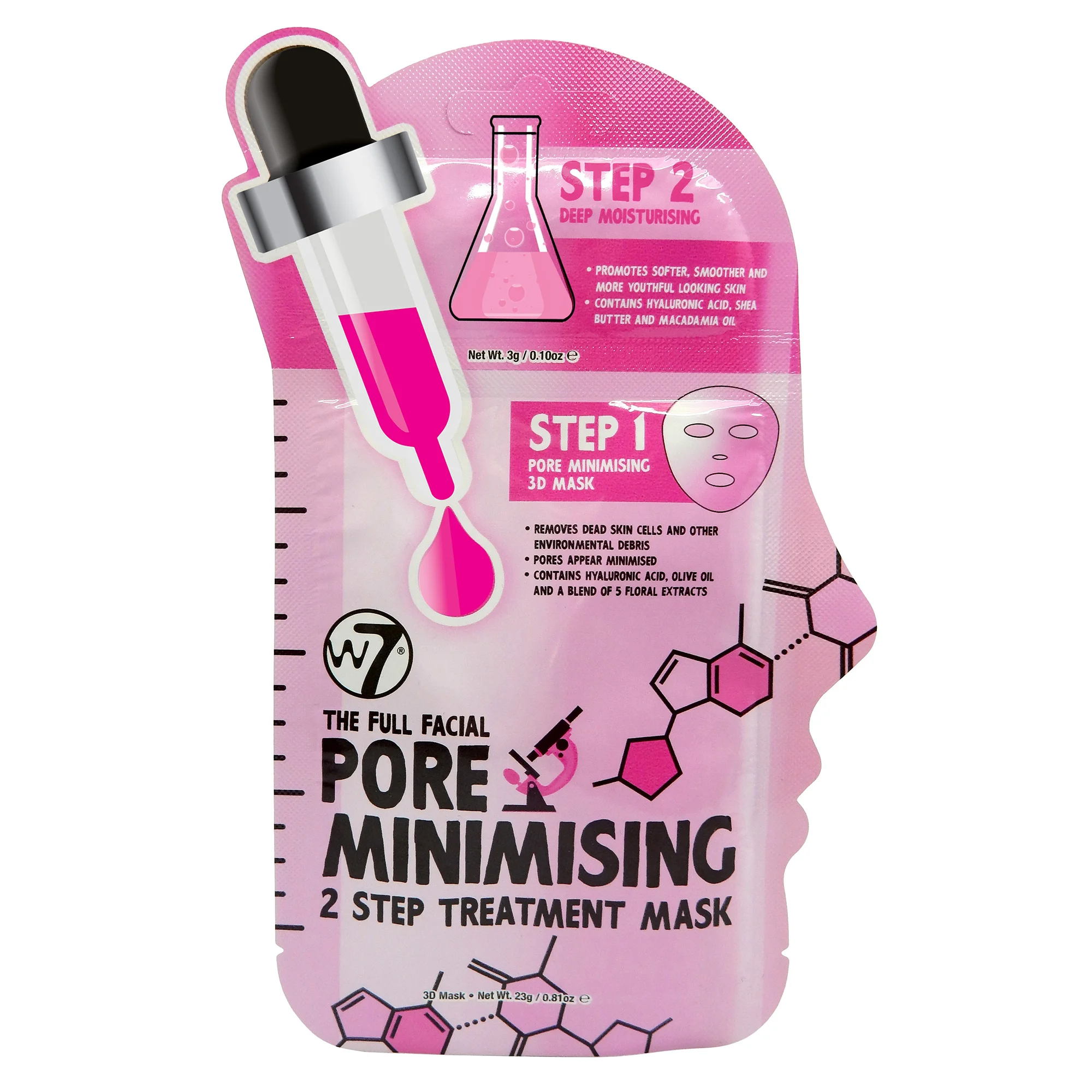 Φωτογραφία προϊόντος: W7 Cosmetics W7 Pore Minimising 2 Step Face Mask (3gr + 23gr)