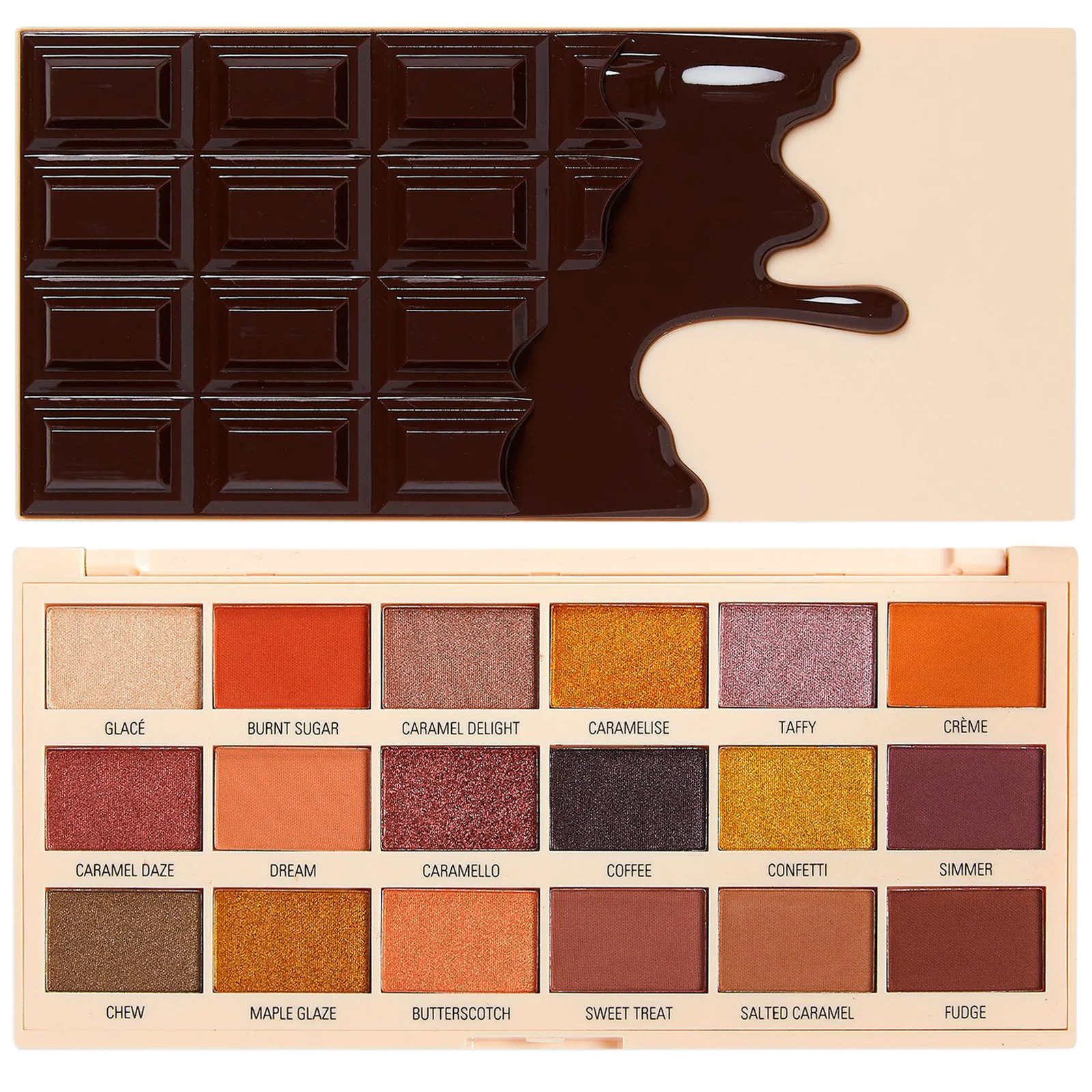 Φωτογραφία προϊόντος: Makeup Revolution I Heart Revolution Caramel Nudes Chocolate Eyeshadow Palette (18gr)