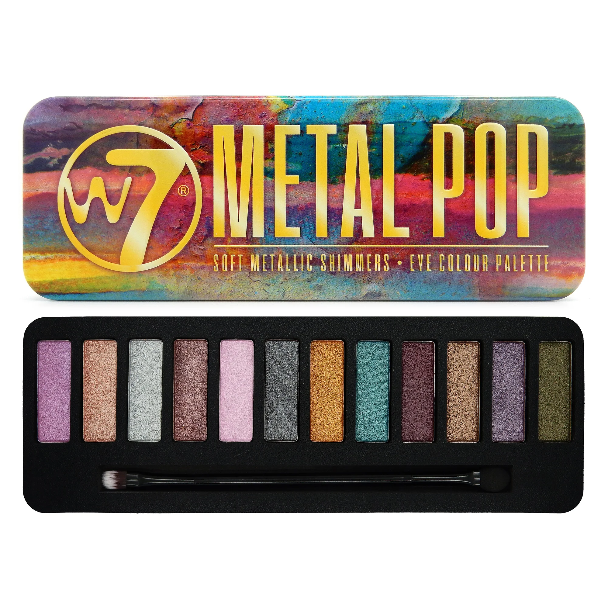 Φωτογραφία προϊόντος: W7 Cosmetics W7 Metal Pop Metallic Shimmers Eyeshadow Palette (15,6gr)