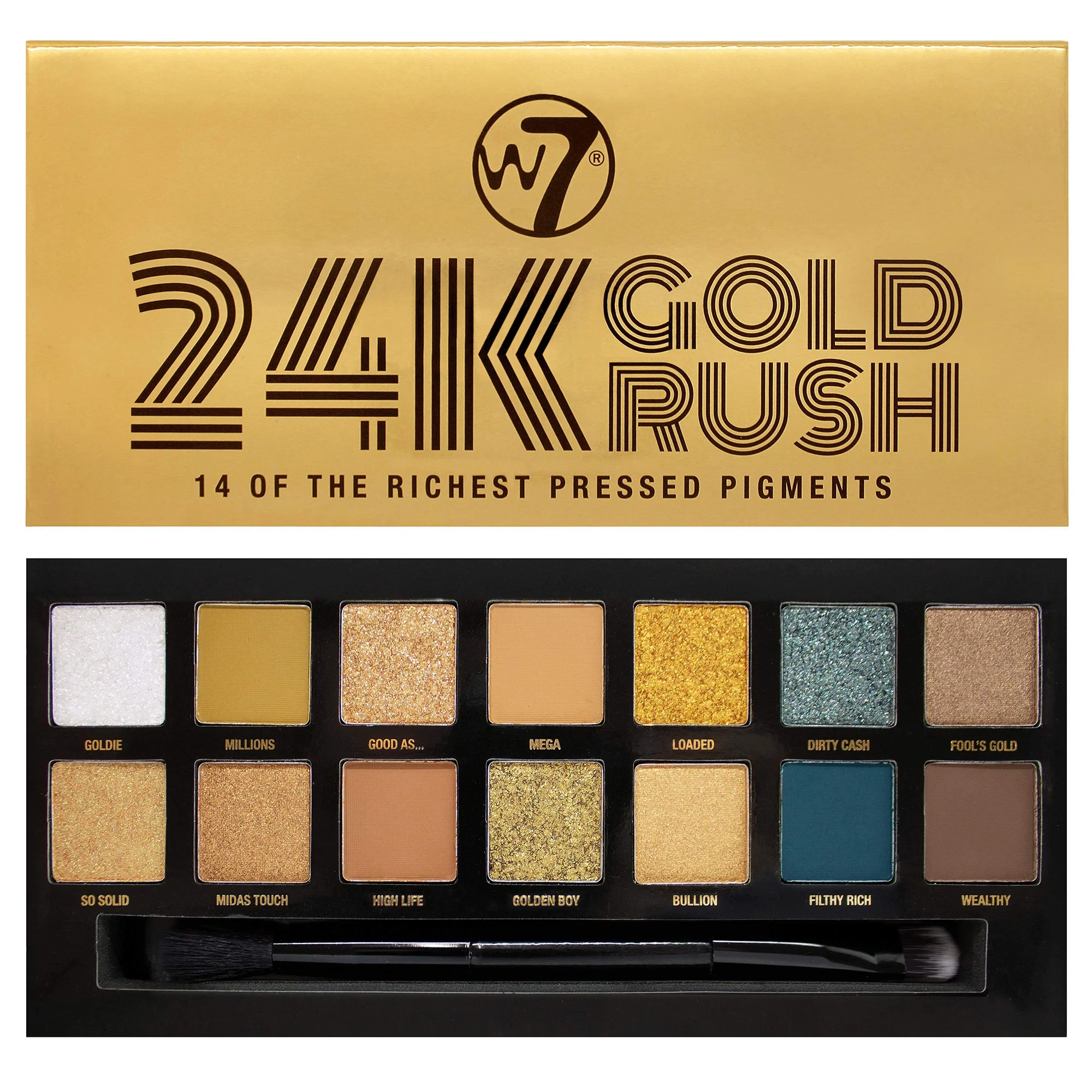 Φωτογραφία προϊόντος: W7 Cosmetics W7 24K Gold Rush Eyeshadow Palette (11,2gr)