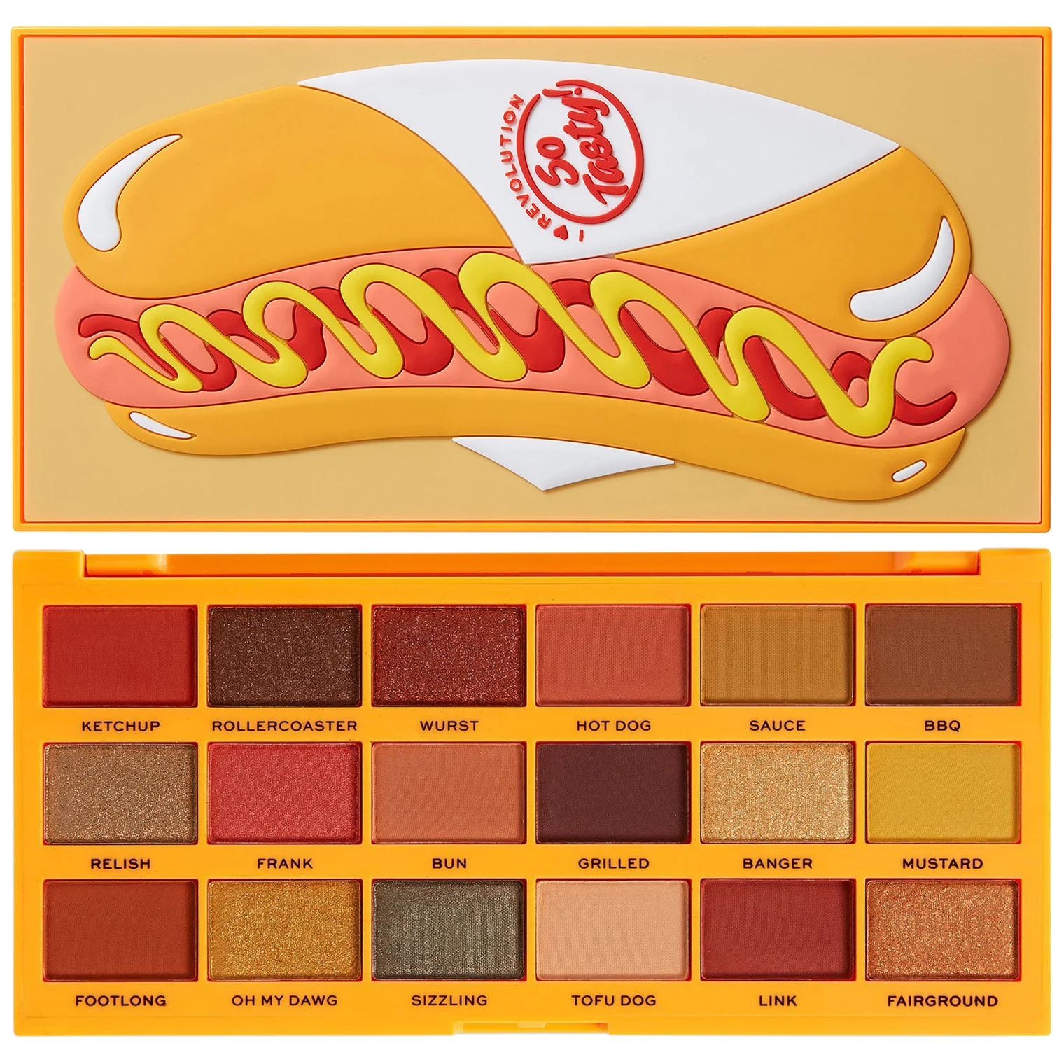 Φωτογραφία προϊόντος: Makeup Revolution I Heart Revolution Tasty Eyeshadow Palette - Hot Dog (22gr)