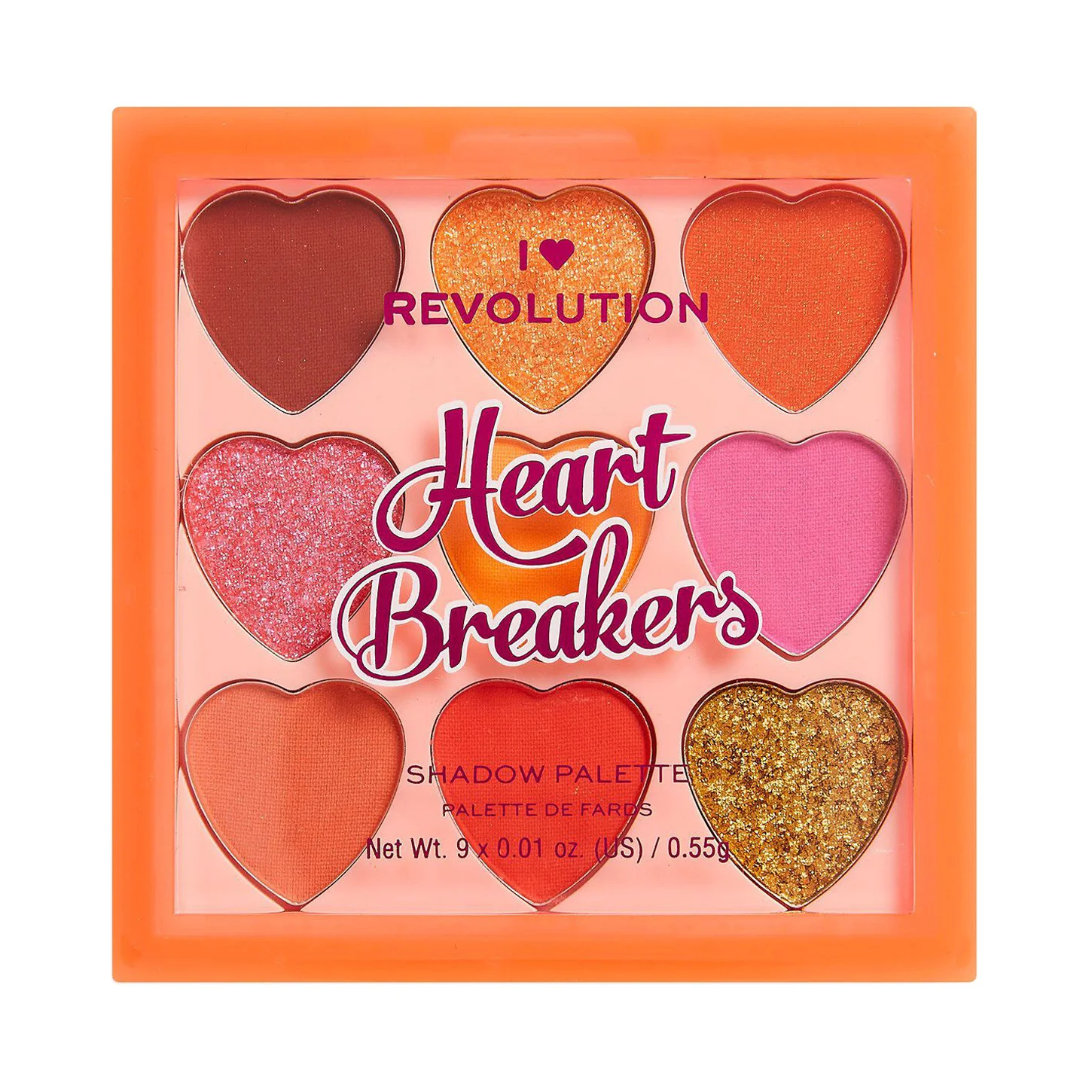 Φωτογραφία προϊόντος: Makeup Revolution I Heart Revolution Heartbreakers Eyeshadow Palette - Fiery (5gr)