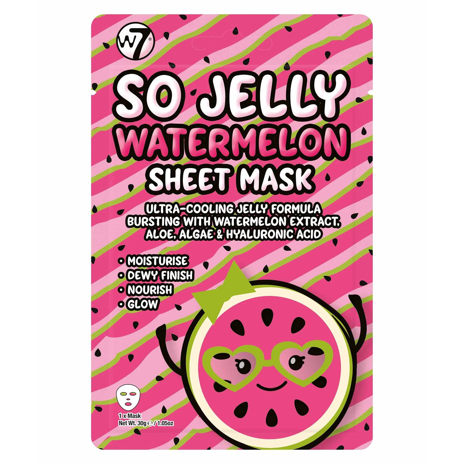 Φωτογραφία προϊόντος: W7 Cosmetics W7 So Jelly Watermelon Sheet Mask (30gr)