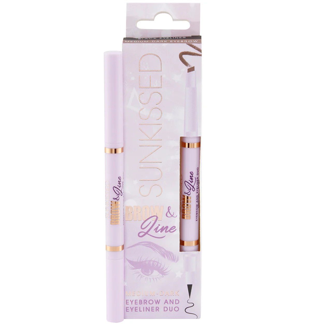 Φωτογραφία προϊόντος: Sunkissed Brow & Line Eyebrow Pencil and Eyeliner Duo - Medium-Dark (0,3gr & 0,8ml)