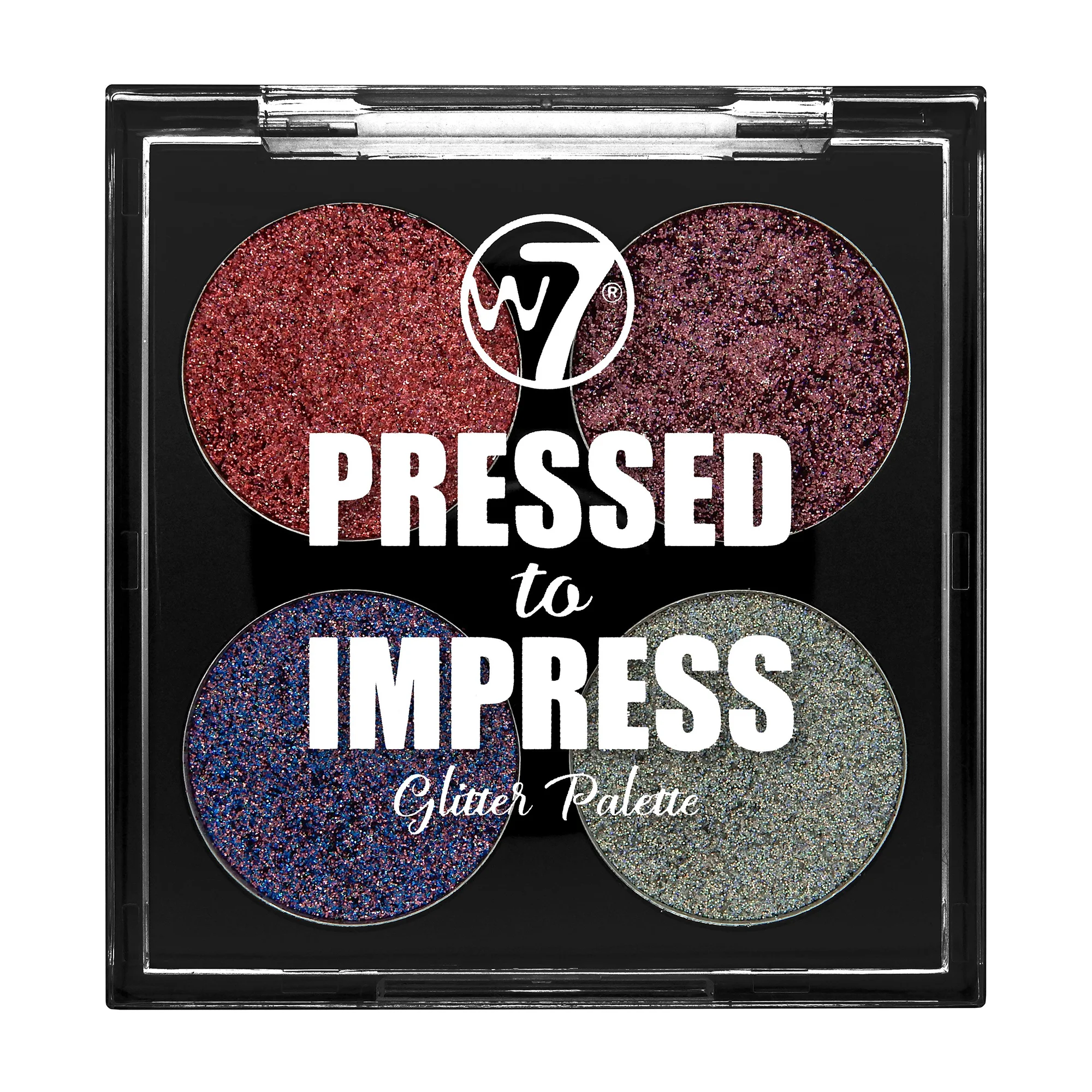 Φωτογραφία προϊόντος: W7 Cosmetics W7 Pressed to Impress Glitter Eyeshadow Palette - All The Rage (4gr)