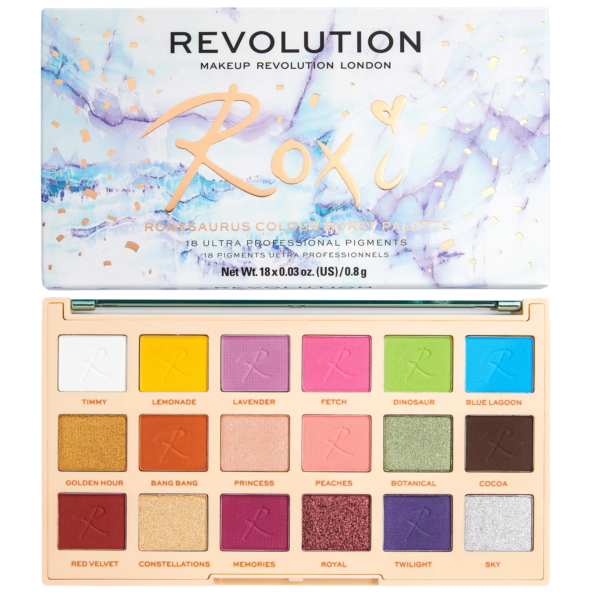 Φωτογραφία προϊόντος: Makeup Revolution X Roxxsaurus Eyeshadow Palette - Colour Burst (14,4gr)