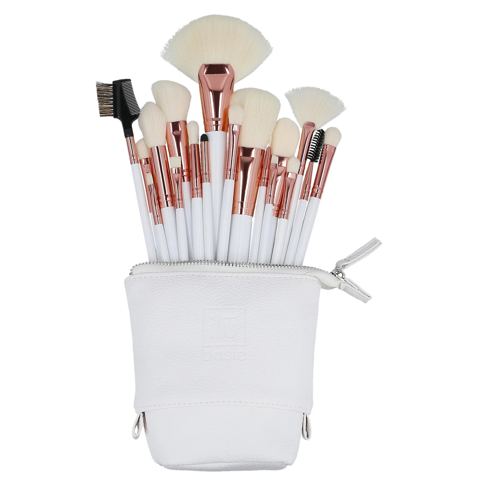 Φωτογραφία προϊόντος: ilu Basic 18Pcs Makeup Brush Set with Pouch - White