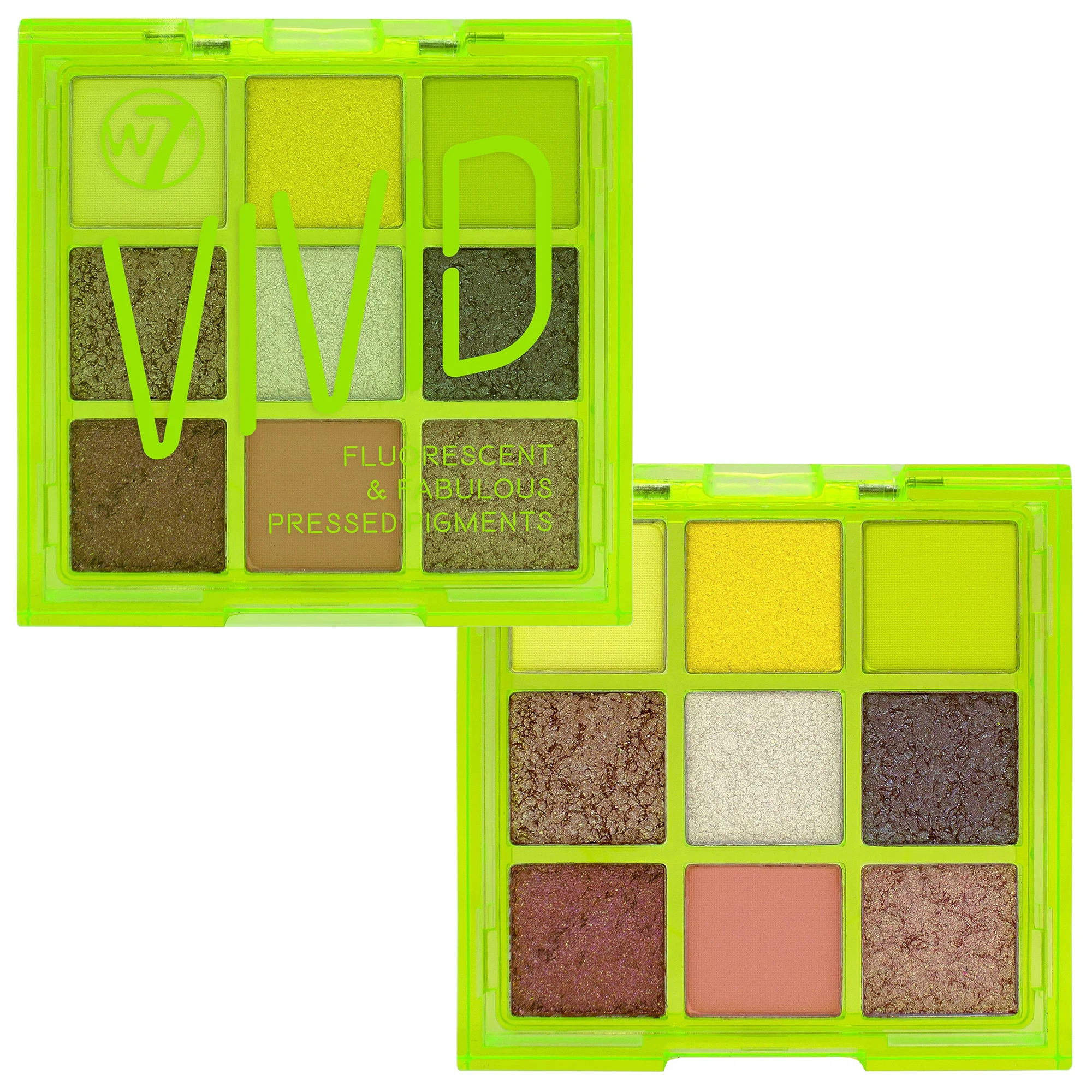 Φωτογραφία προϊόντος: W7 Cosmetics W7 Vivid Eyeshadow Palette - Glowin' Green (9gr)