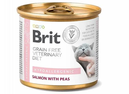 Φωτογραφία προϊόντος: Brit Vetenirary Diets Cat Hypoallergenic Κλινική Κονσέρβα Γάτας 200gr