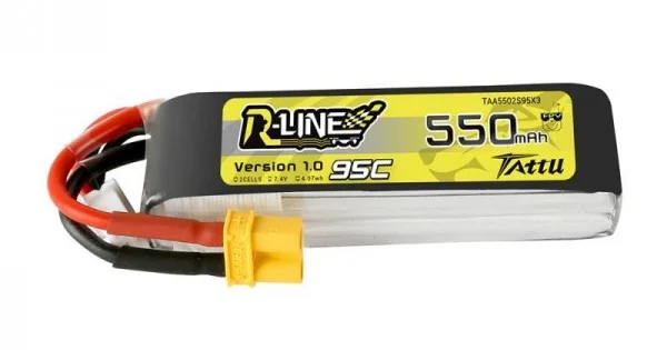 Φωτογραφία προϊόντος: Battery Tattu R-Line 550mAh 7.4V 95C 2S1P XT30