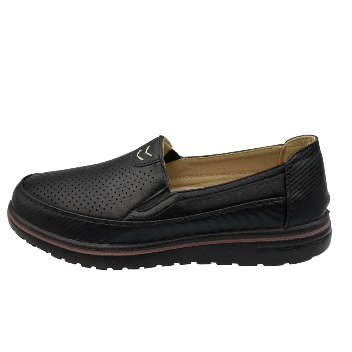 Φωτογραφία προϊόντος: Μαύρο slip-on παπούτσι με διάτρητο σχέδιο