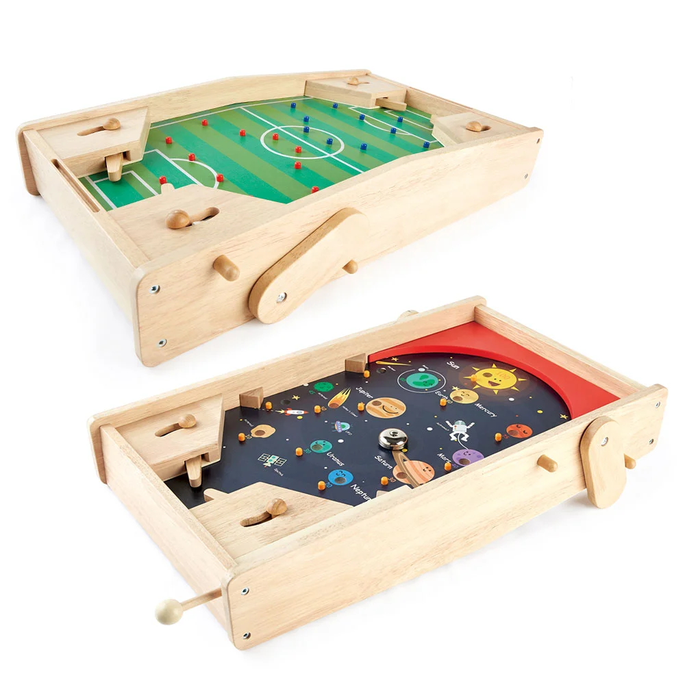Φωτογραφία προϊόντος: Pin Toys Ξύλινο ποδοσφαιράκι - φλιπεράκι 2 σε 1, από μασίφ καουτσουκόδεντρο