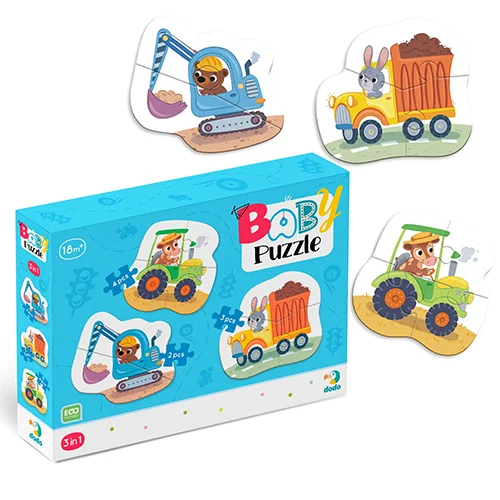 Φωτογραφία προϊόντος: Dodo Toys Puzzle 3 In 1 Transport - Μέσα Μεταφοράς