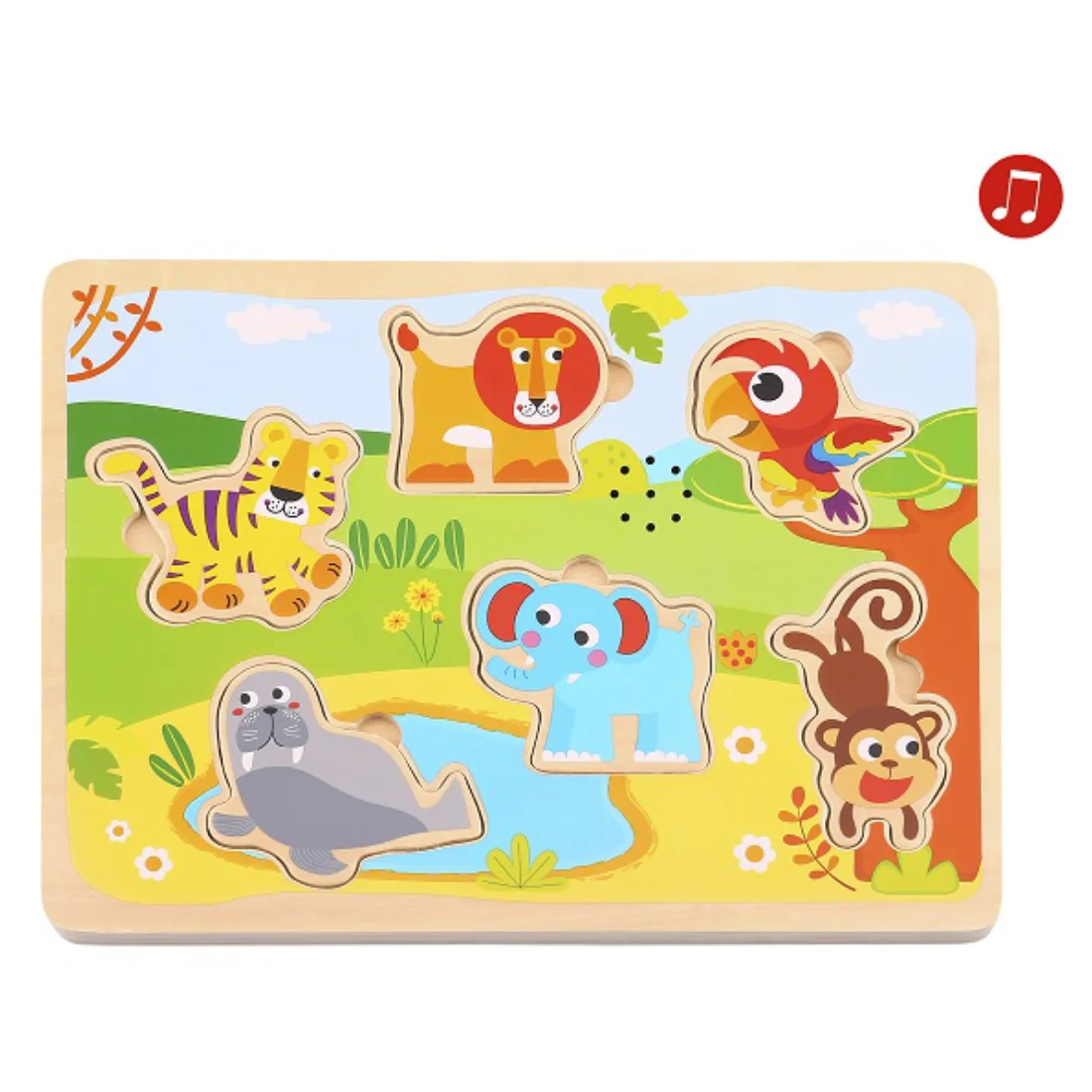 Φωτογραφία προϊόντος: Tooky Toy Ξύλινα Σφηνώματα με ήχους Ζώων