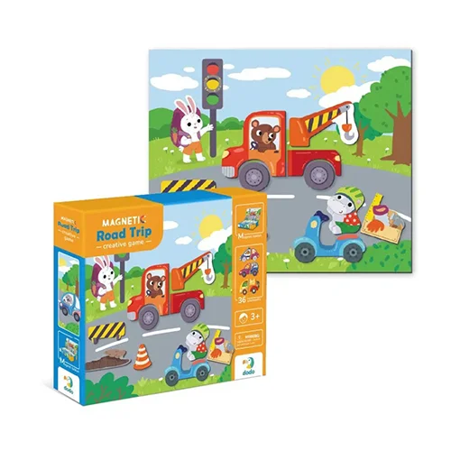 Φωτογραφία προϊόντος: Dodo Toys Μαγνητικό Εκπαιδευτικό Παιχνίδι "Οδικό Ταξίδι" με 36 Μαγνήτες – Magnetic Games Road Trip (DO200244)