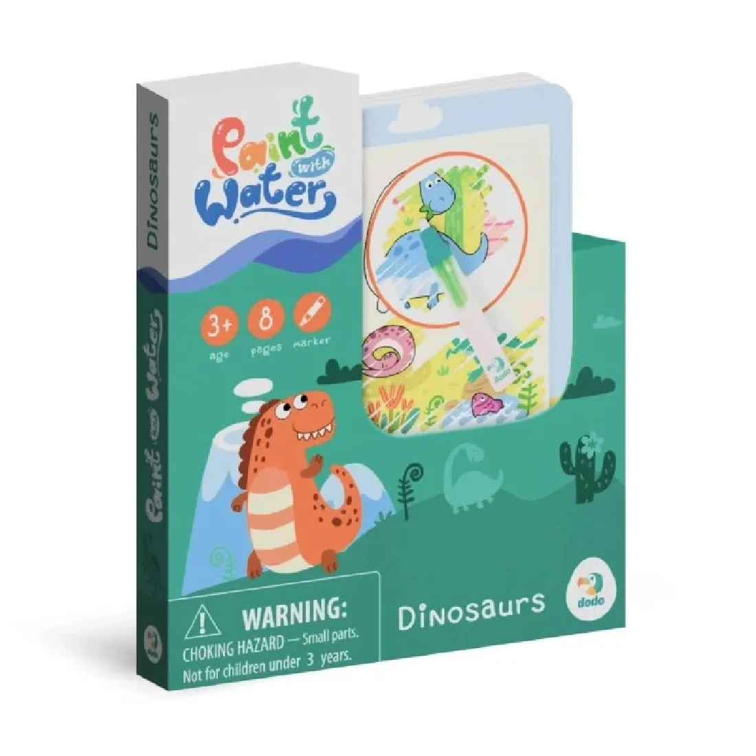 Φωτογραφία προϊόντος: Dodo Toys Βιβλίο Ζωγραφικής με Νερό "Δεινόσαυροι" – Paint with Water Dinosaurs (DO300310)
