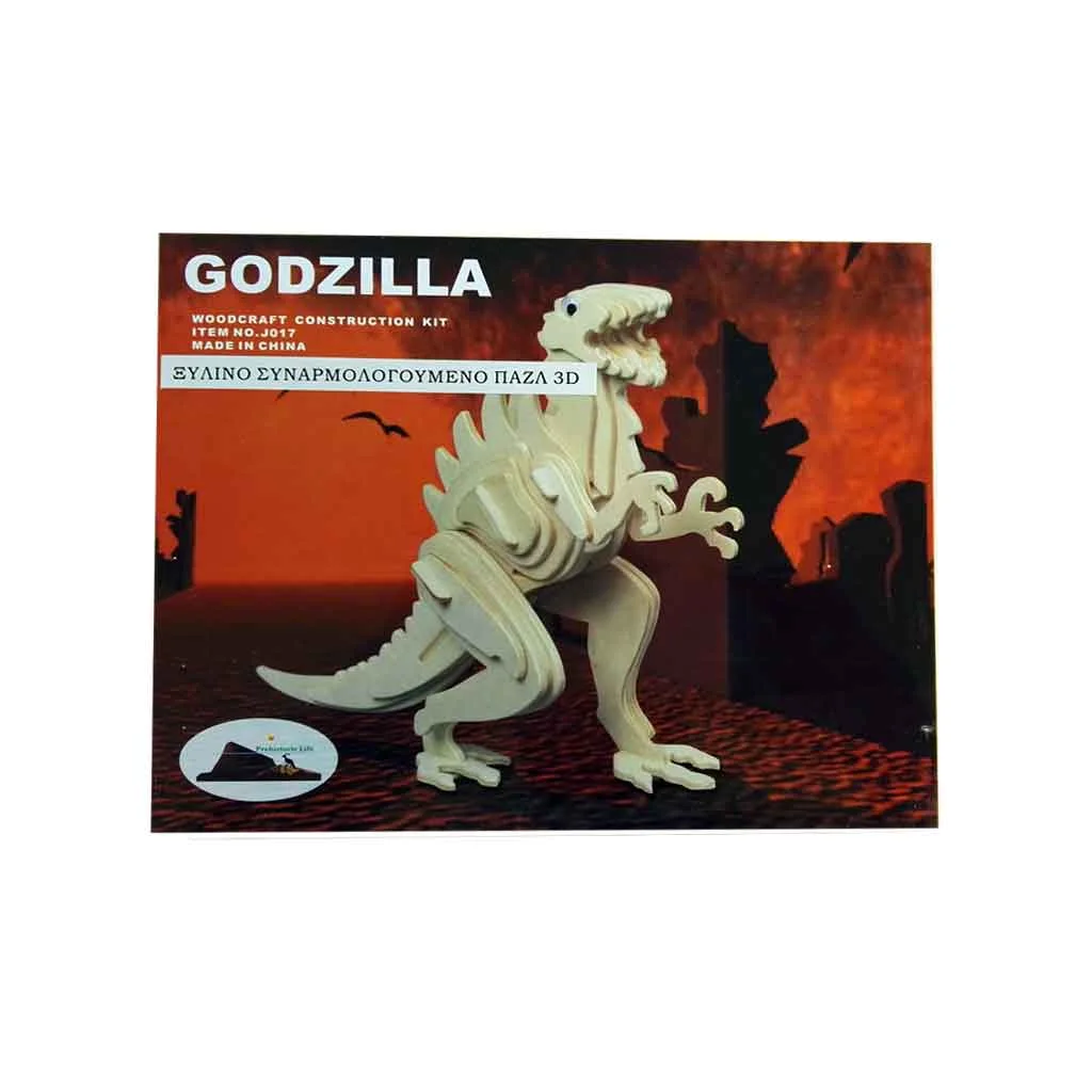 Φωτογραφία προϊόντος: 3D Ξύλινη Κατασκευή ANELIXI Godzilla 48pcs J017