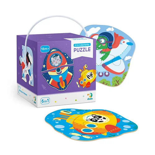 Φωτογραφία προϊόντος: Dodo Toys Παιδικό Παζλ 6 σε 1 "Μέσα Μεταφοράς" (2, 3 και 4 Κομμάτια) – Puzzle 2-3-4 Elements Transport (DO300154)