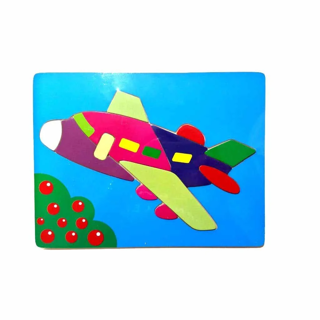 Φωτογραφία προϊόντος: Ξύλινο Puzzle ANELIXI Αεροπλάνο (18 μηνών +) 16pcs DE16