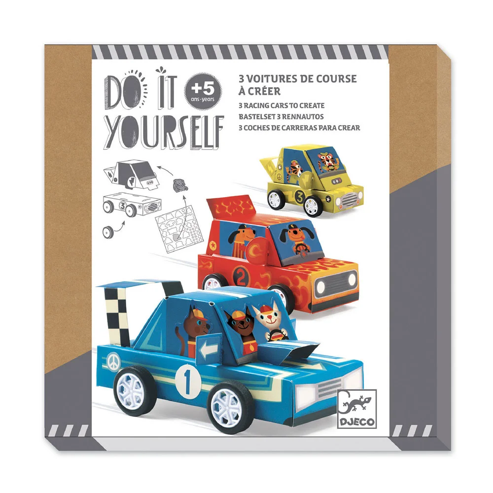 Φωτογραφία προϊόντος: Djeco DIY Φτιάχνω Αγώνες αυτοκινήτων Grand Prix