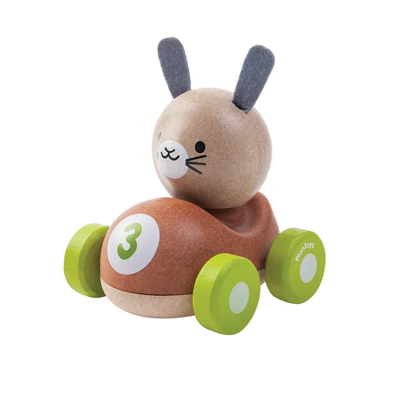 Φωτογραφία προϊόντος: Plan Toys Αγωνιστικό όχημα με λαγουδάκι
