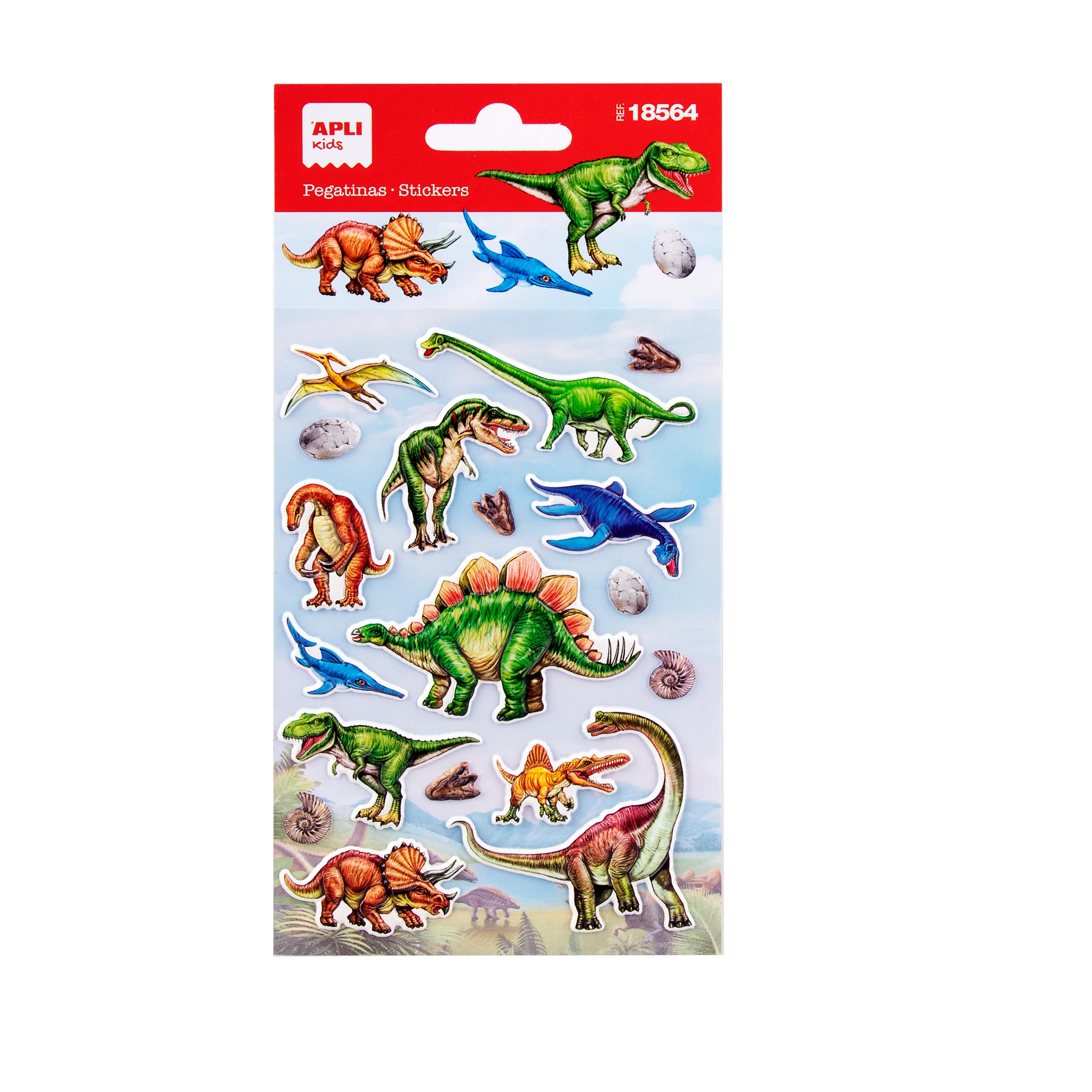 Φωτογραφία προϊόντος: Apli Kids Αυτοκόλλητα 3d Δεινόσαυροι 18τμχ
