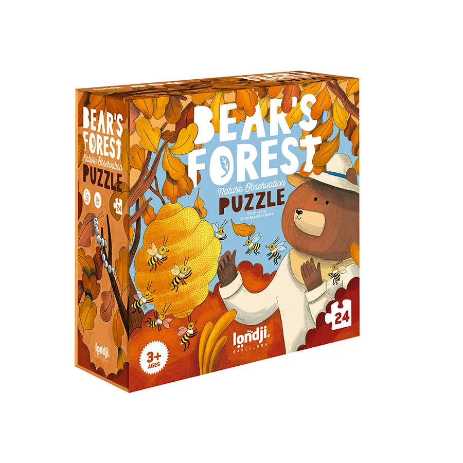 Φωτογραφία προϊόντος: Londji - Bear s Forest - Nature Observation Puzzle - Το Δάσος της Αρκούδας 24 κομμάτια