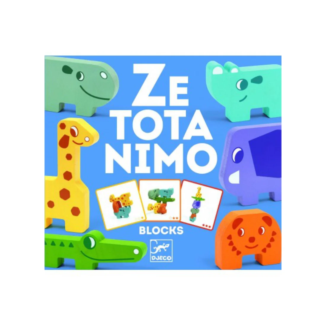 Φωτογραφία προϊόντος: Djeco Ξυλ. Παιχνίδι Ισορροπίας Πυραμίδα ζωάκια με κάρτες - Ze totanimo