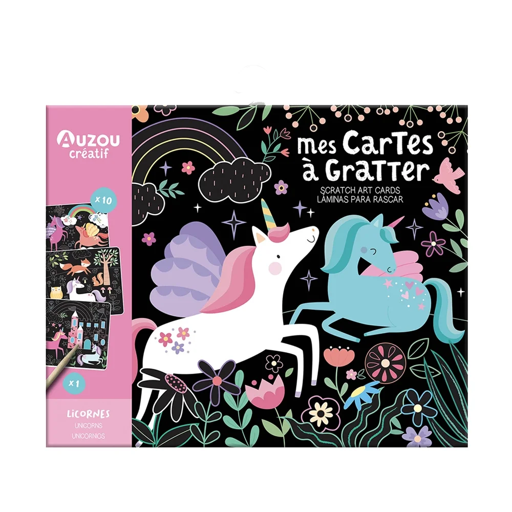 Φωτογραφία προϊόντος: Auzou My Scratch Art Cards - Unicorns - Ανακαλύπτω ξύνοντας την εικόνα Μονόκεροι