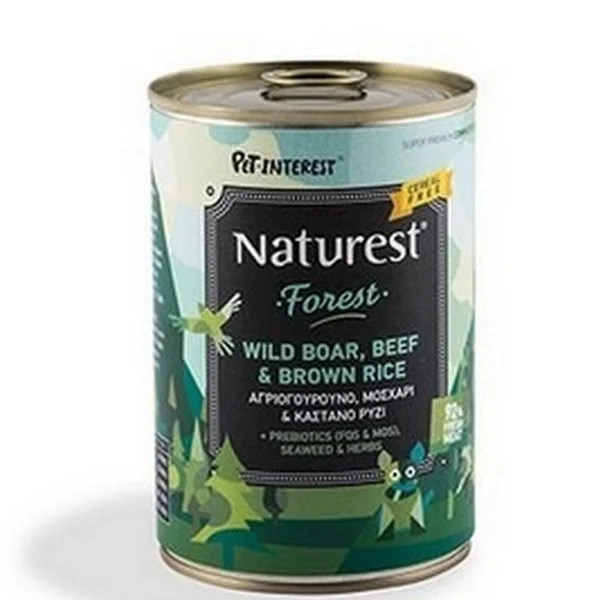 Φωτογραφία προϊόντος: Pet Interest Naturest Forest Beef +amp; Wild Boar With Brown Rice 6 x 600gr (5 + 1 ΔΩΡΟ)