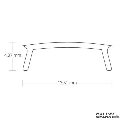 Φωτογραφία προϊόντος: Cover C32 black/matt 200 cm for profile PL1/PL2/PL3/PL7/PL8