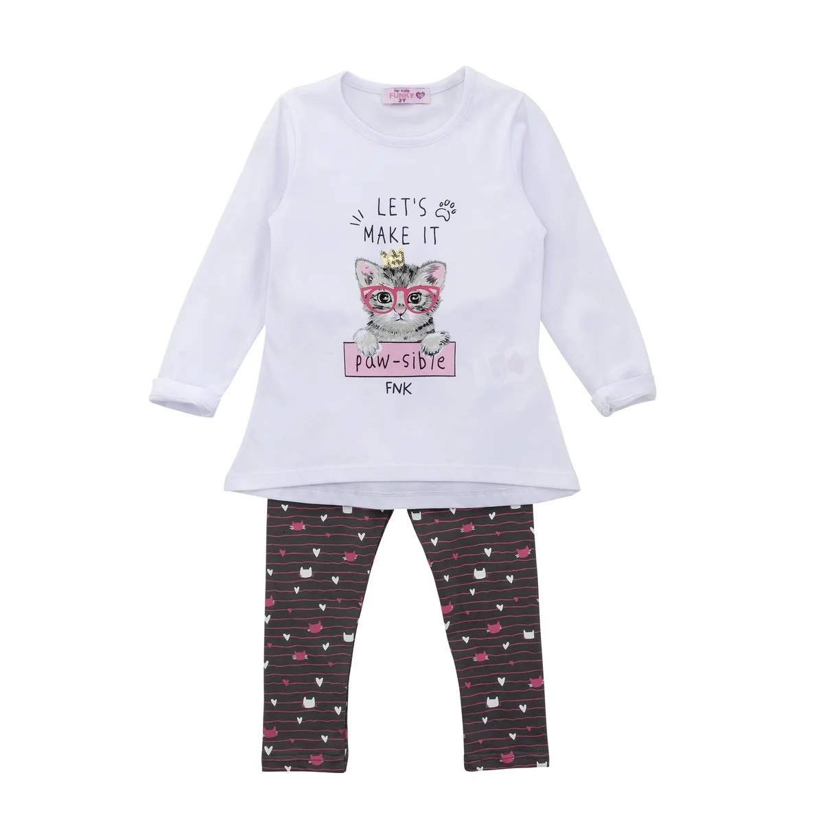 Φωτογραφία προϊόντος: For Funky Kids ΣΕΤ ΕΠΟΧΙΑΚΟ PAWSOME ΛΕΥΚΟ - ΕΜΠΡΙΜΕ