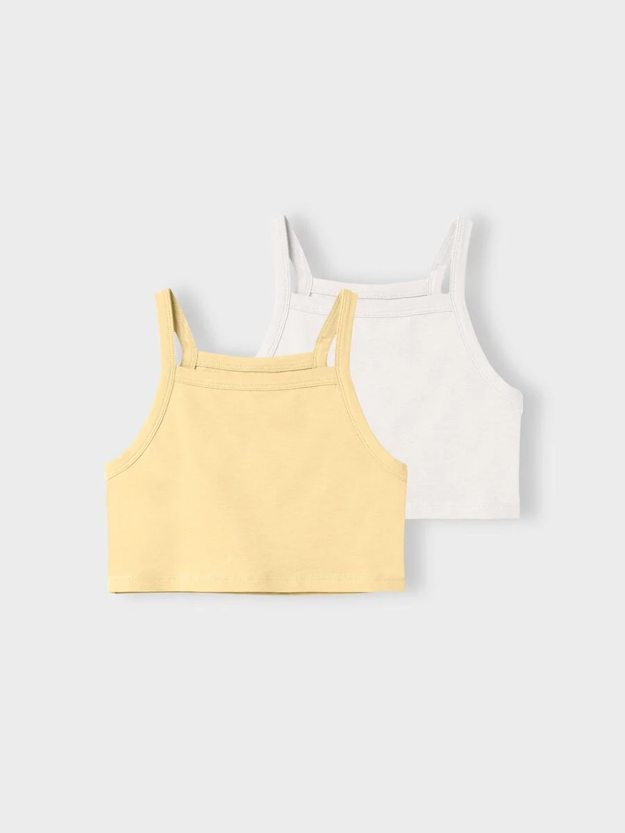 Φωτογραφία προϊόντος: Crop Top 2 τεμ. κίτρινο-λευκό Name it - 13200846_DoubleCream